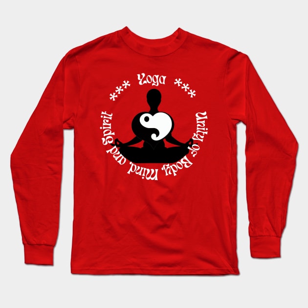 Yoga: Unity of Body, Mind, and Spirit Long Sleeve T-Shirt by FehuMarcinArt
